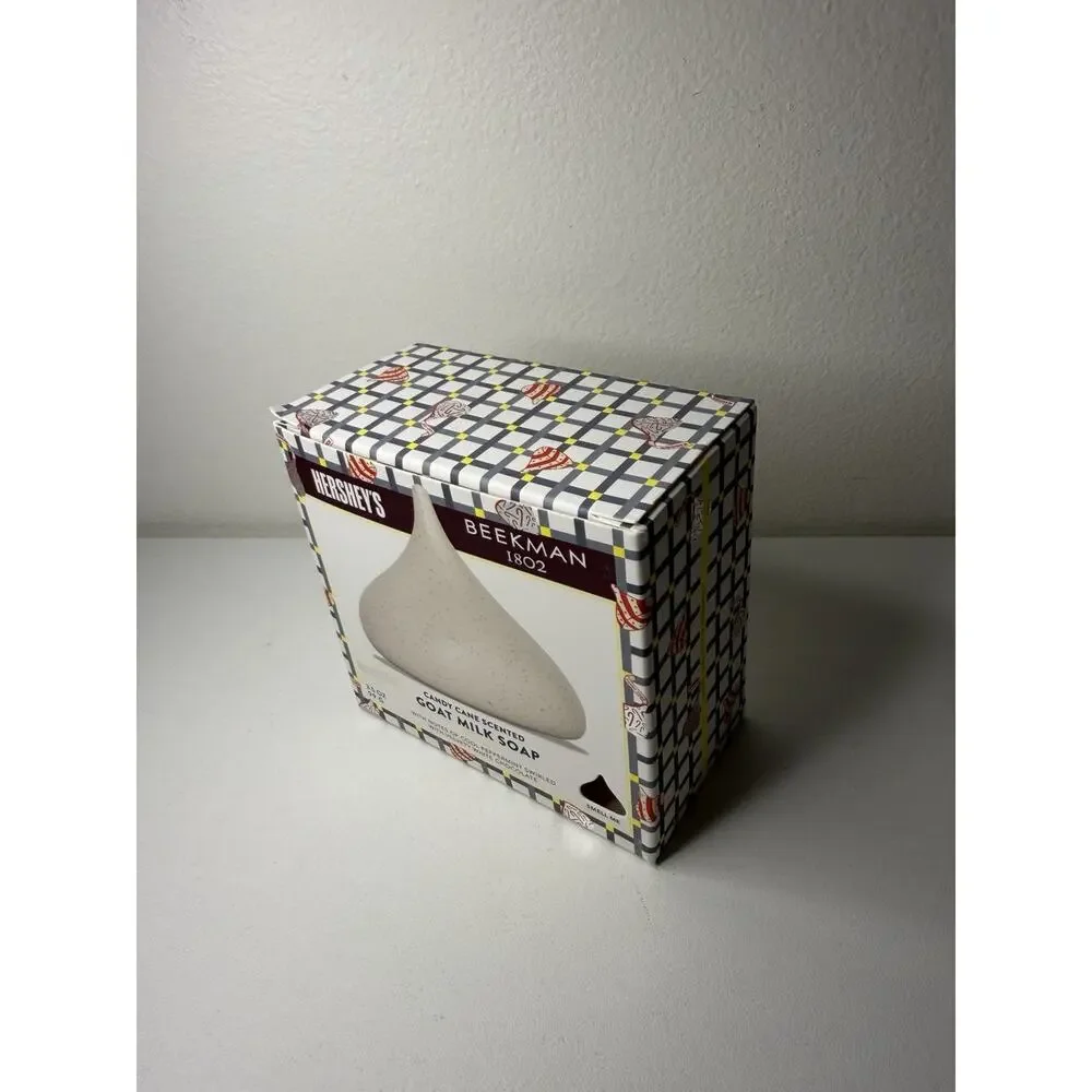Beekman 1802 Candy Cane Scented Goat Milk Soap Kiss Shape 3.5oz Hershey Gift NEW